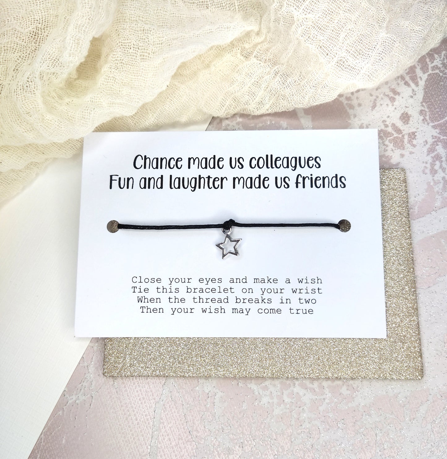 Work Friendship bracelet Thank You Gift, Thank You Wish Bracelet, Little something