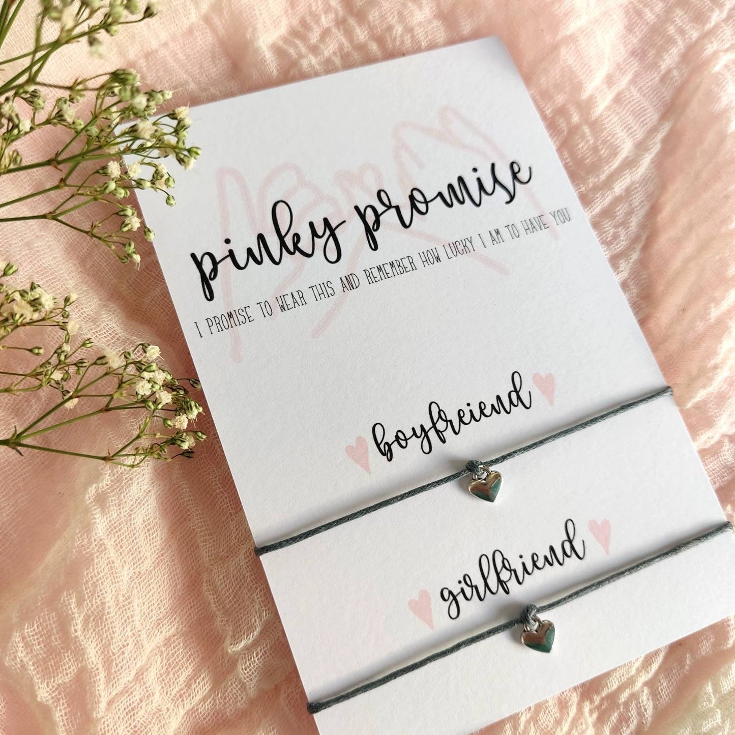 Pinky promise, set of 2 couples gift