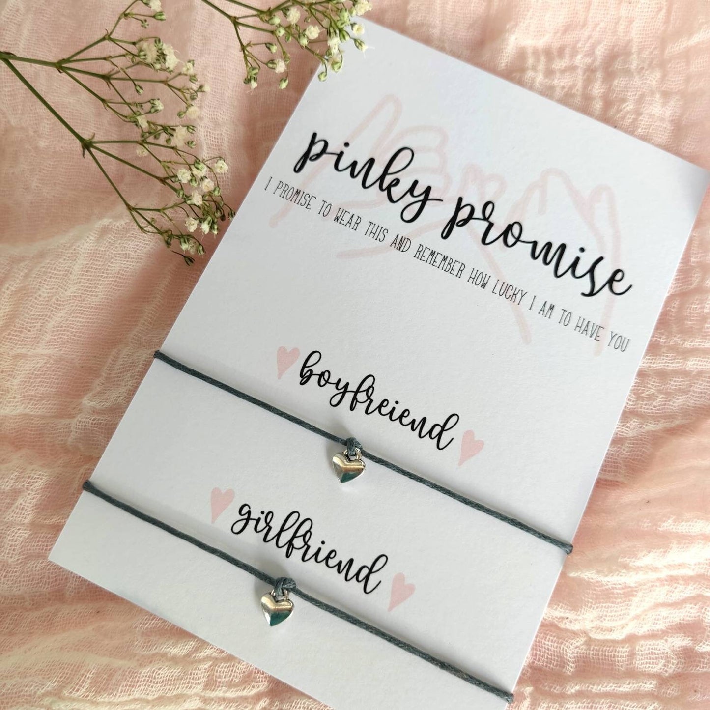 Pinky promise, set of 2 couples gift