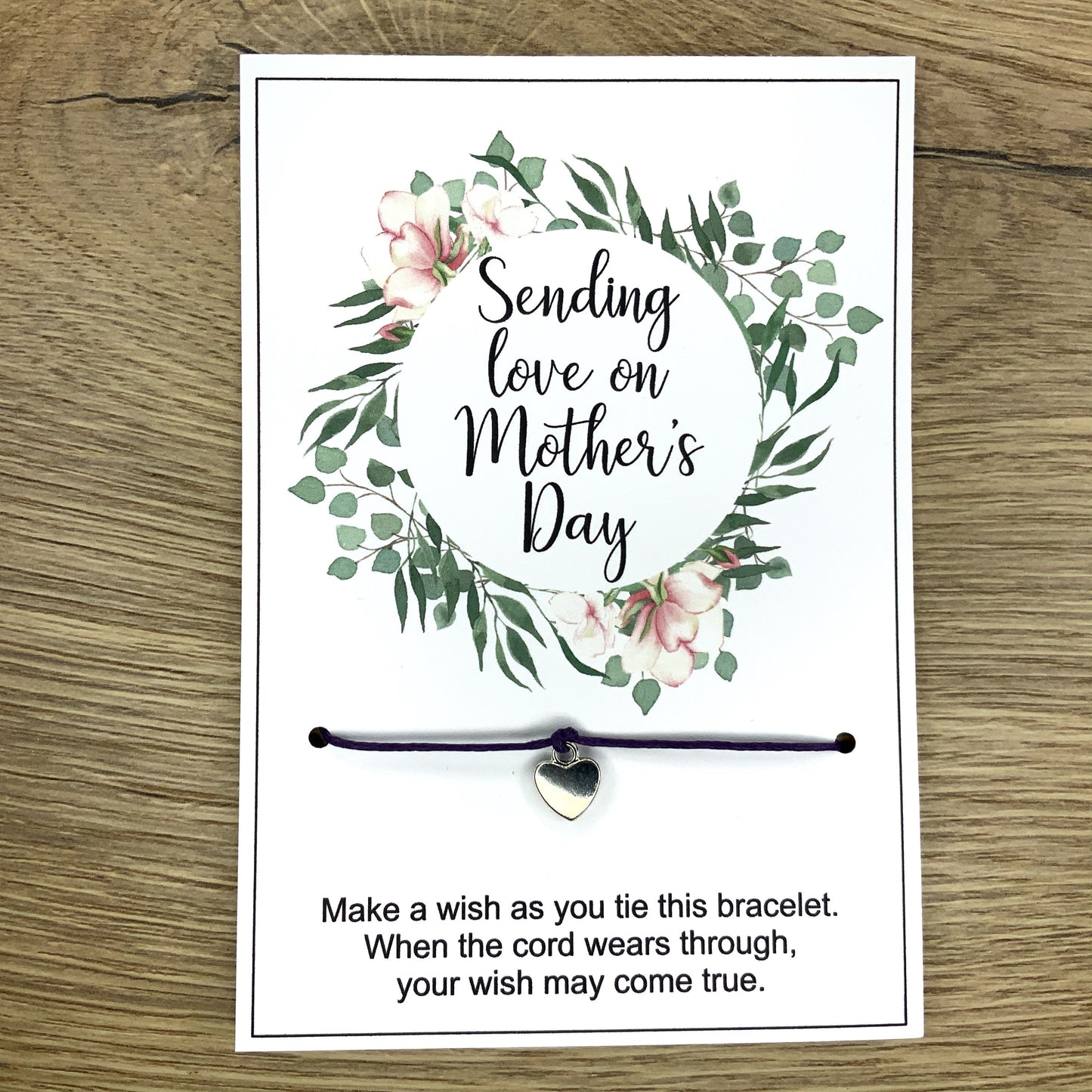 A Mother's Day Wish, Mother's Day Gift, distance Mother's Day Bracelet, Bracelet, Gift For Mum, sending love on Mothers Day, Mum Gift Card