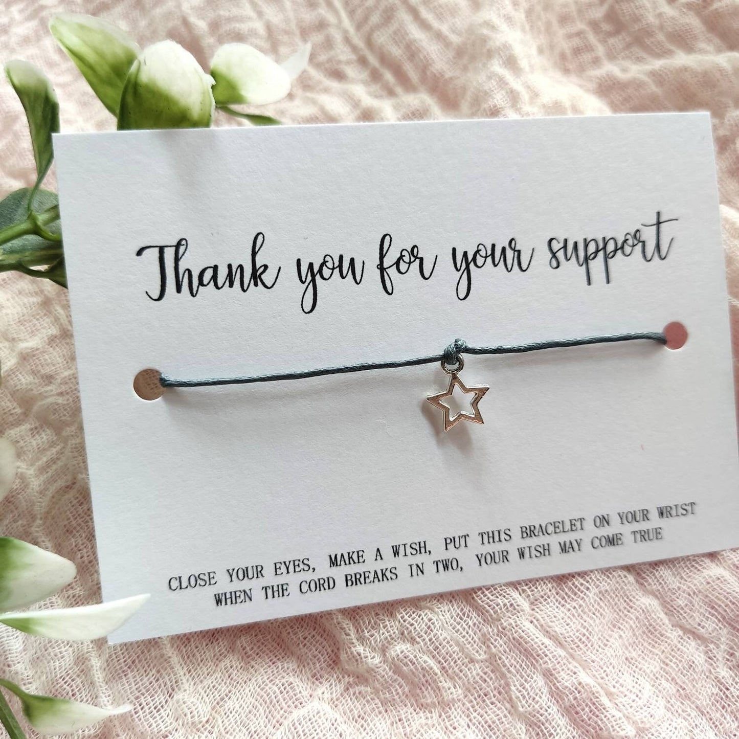 Thank you gift, keepsake, thank you wish bracelet, silver charm bracelet , gratitude, well done present for him, her, pupils Christmas