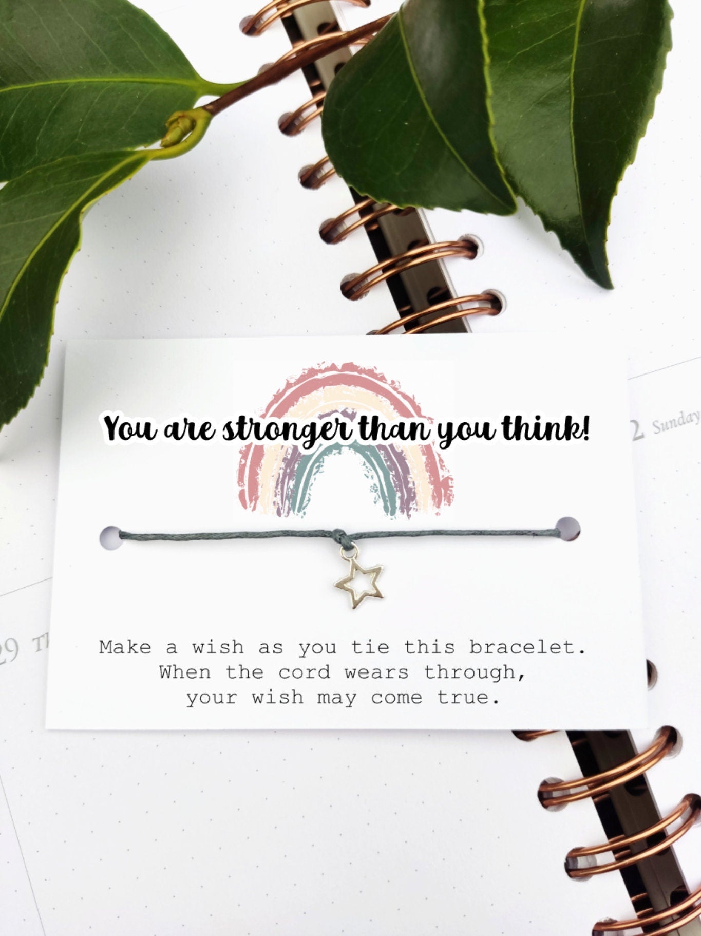 inspirational affirmation quote charm Bracelet gift, mindfulness card,