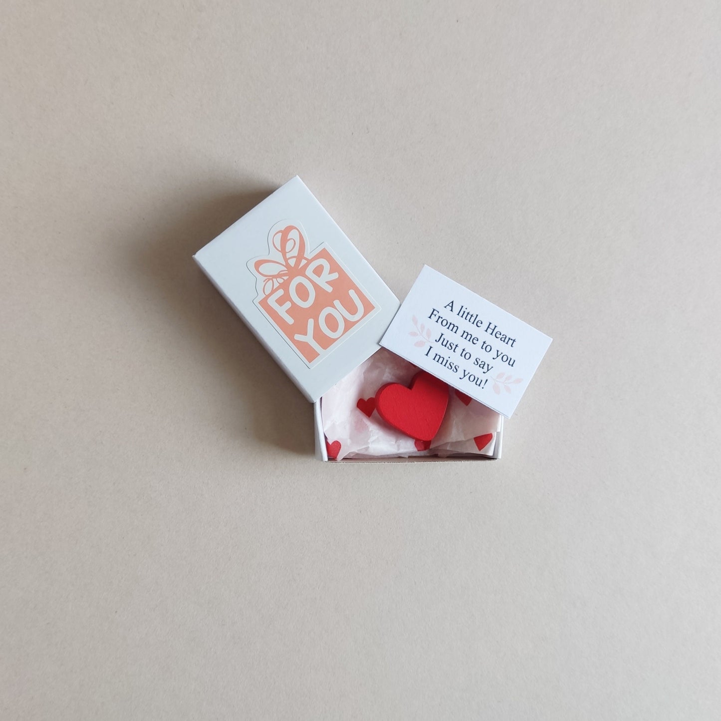 I Love You Gift, I miss you, Pocket hug Gift, Matchbox Gift, Gift For Boyfriend, Gift For Girlfriend, Anniversary, Valentine's Day Gift