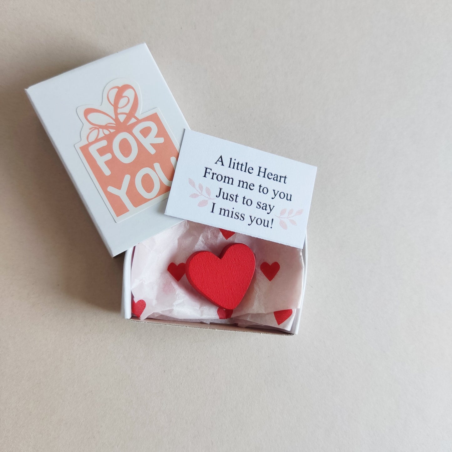 I Love You Gift, I miss you, Pocket hug Gift, Matchbox Gift, Gift For Boyfriend, Gift For Girlfriend, Anniversary, Valentine's Day Gift