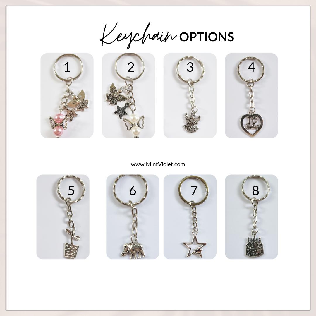 Birthday cake keychain on card, Keyring for work colleagues, Secret Santa or a stocking filler for best team, Advent calendar or Gift boxes