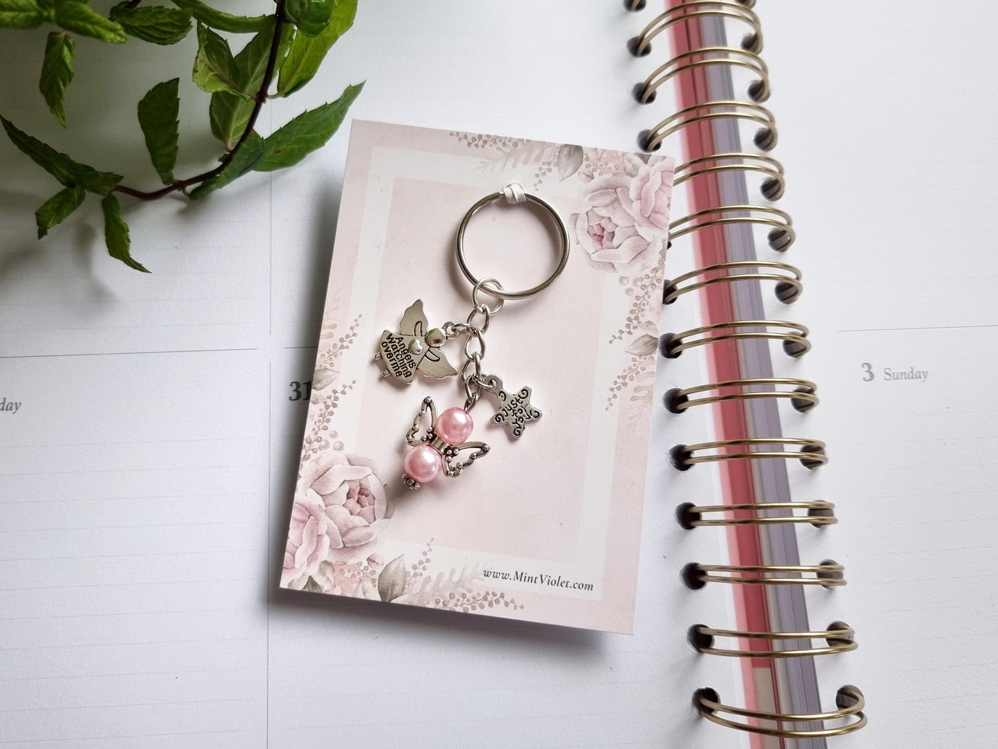 Guardian Angel keychain, Keyring for work colleagues, Secret Santa or a stocking filler for best team, Advent calendar or Gift boxes