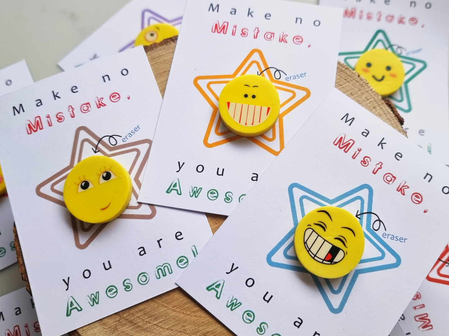 Class of 2025 School leaver bulk eraser gift on Card, Gift for pupils students, PTA, College Congratulation Present, make no mistake