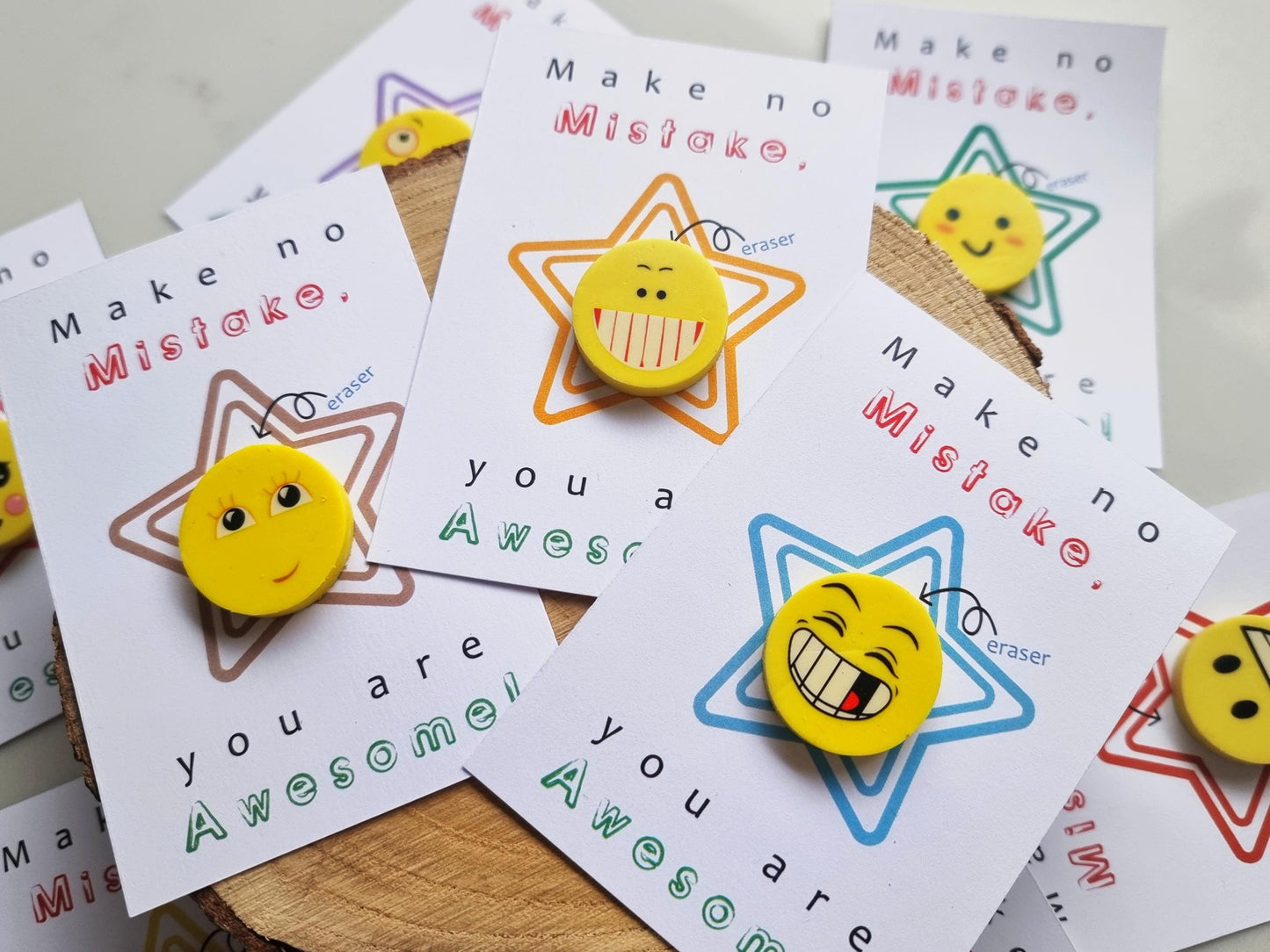 Class of 2025 School leaver bulk eraser gift on Card, Gift for pupils students, PTA, College Congratulation Present, make no mistake