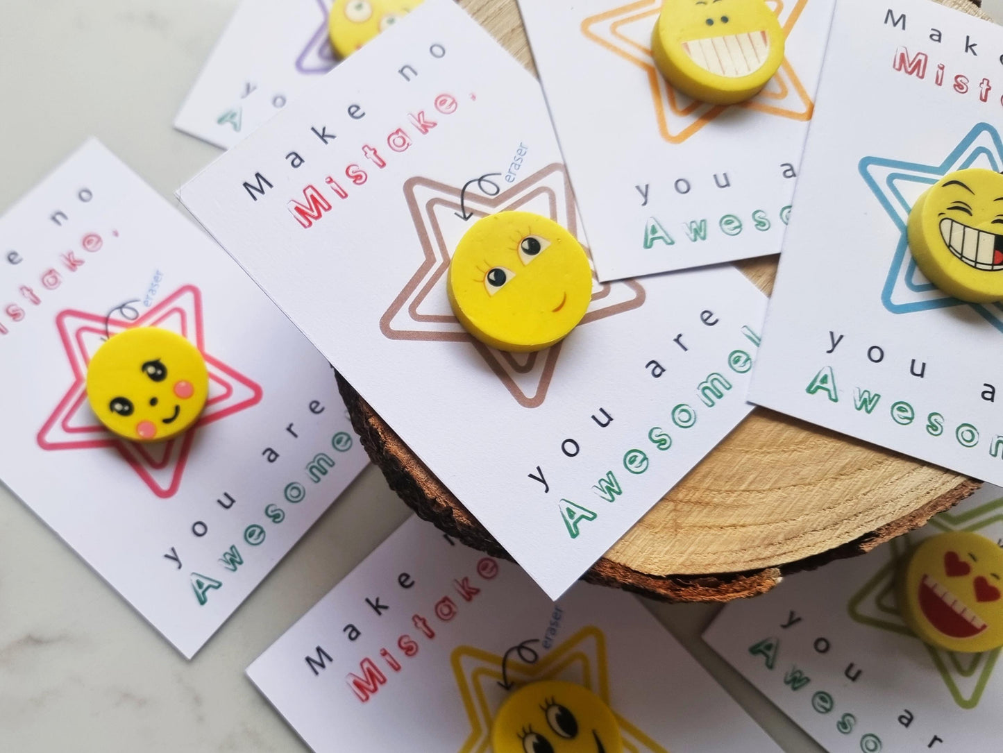 Class of 2025 School leaver bulk eraser gift on Card, Gift for pupils students, PTA, College Congratulation Present, make no mistake