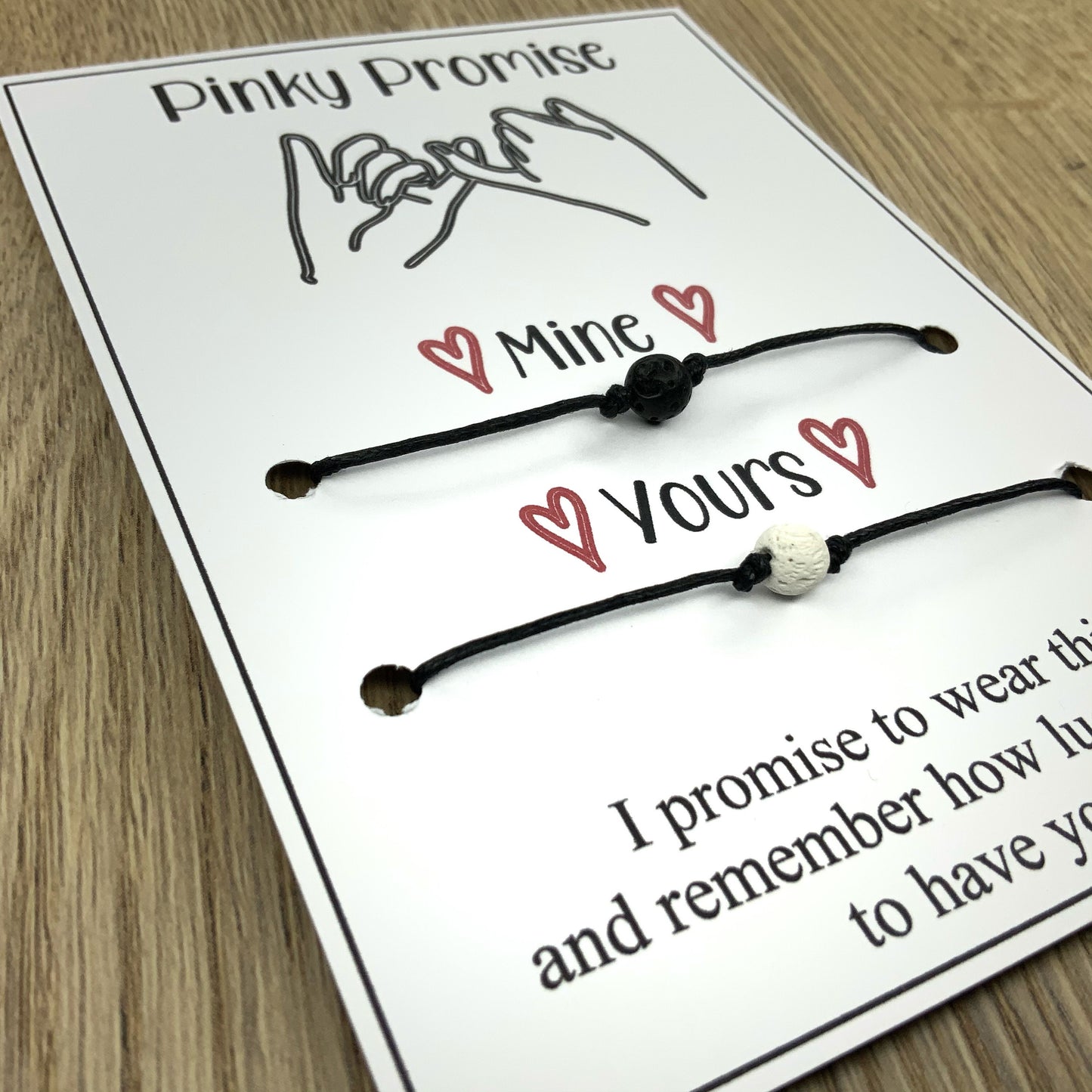 Pinky promise Friendship couples gift idea bracelets, beaded matching wish bracelet set of 2 friends forever promise gift