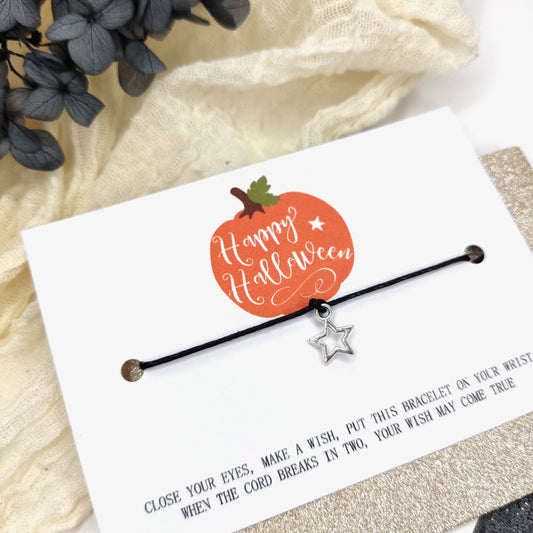 Happy Halloween wish bracelet, trick or treat goodies bag, sweet substitute, Halloween party favour