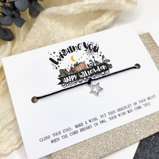 Happy Halloween wish bracelet, trick or treat goodies bag, sweet substitute, Halloween party favour, pupil gift