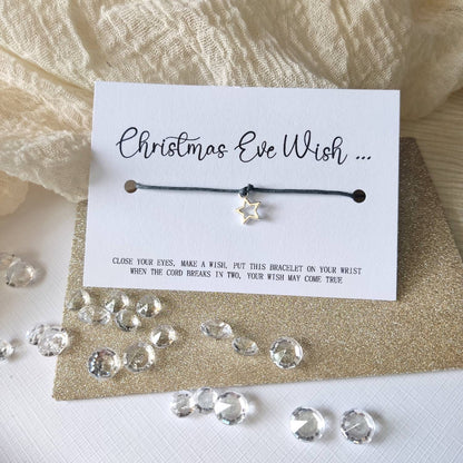 Christmas eve box filler, Stocking filler gift, Christmas Make A Wish Bracelet, gift for men women friend Family, goody bag secret Santa