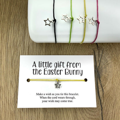 Easter Bunny Wish Bracelet, Easter basket filler, Easter Prize Party Bag, Easter Gift, Easter Egg Hunt, goody bag egg hunt