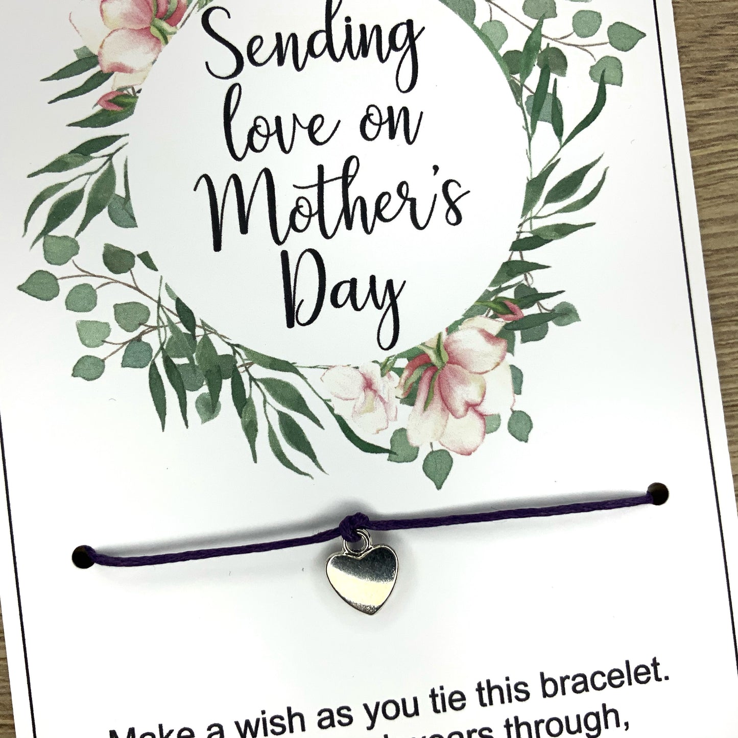 A Mother's Day Wish, Mother's Day Gift, distance Mother's Day Bracelet, Bracelet, Gift For Mum, sending love on Mothers Day, Mum Gift Card