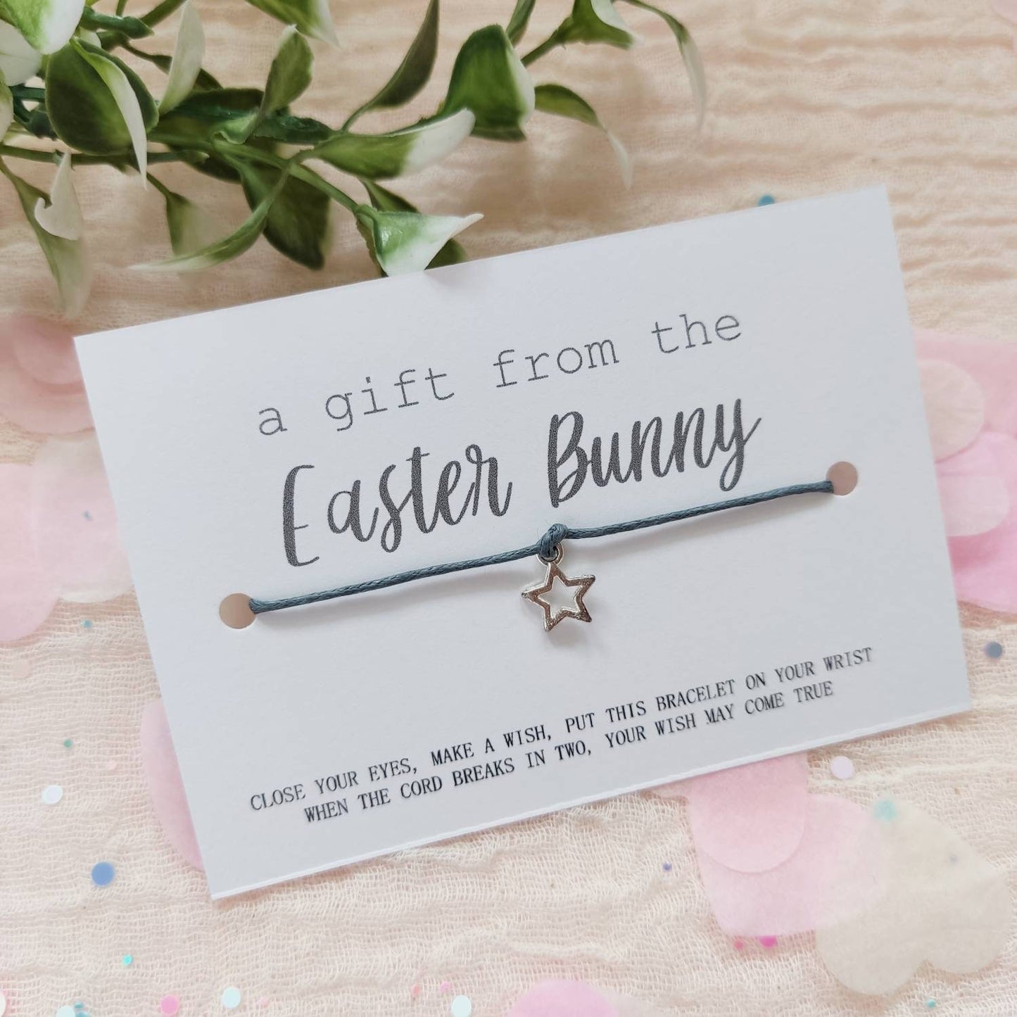 Easter Bunny Wish Bracelet, Easter basket filler, Easter Prize Party Bag, Easter Gift, Easter Egg Hunt, goody bag egg hunt