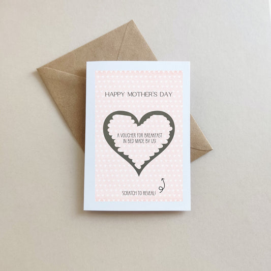 Personalised Mother's Day Surprise Reveal Scratch Card, Flight Tickets Reveal, Concert Tickets Reveal, Birthday Surprise Card