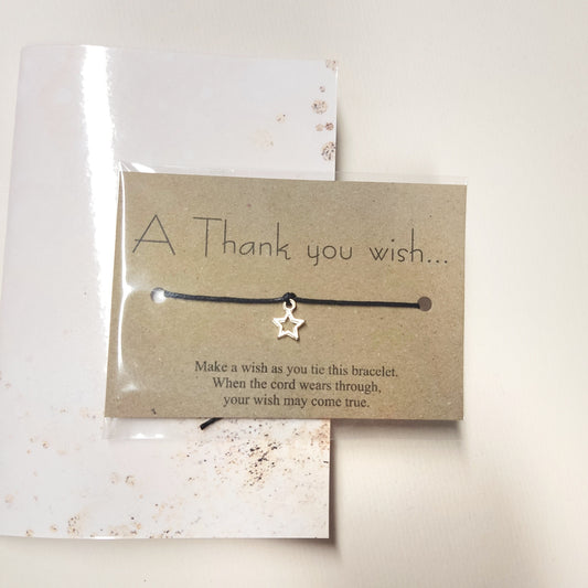 A Little Wish To Say Thank You Wish Bracelet, Thank You Gift