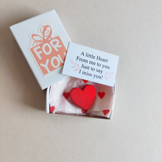 I Love You Gift, I miss you, Pocket hug Gift, Matchbox Gift, Gift For Boyfriend, Gift For Girlfriend, Anniversary,  Valentine's Day Gift