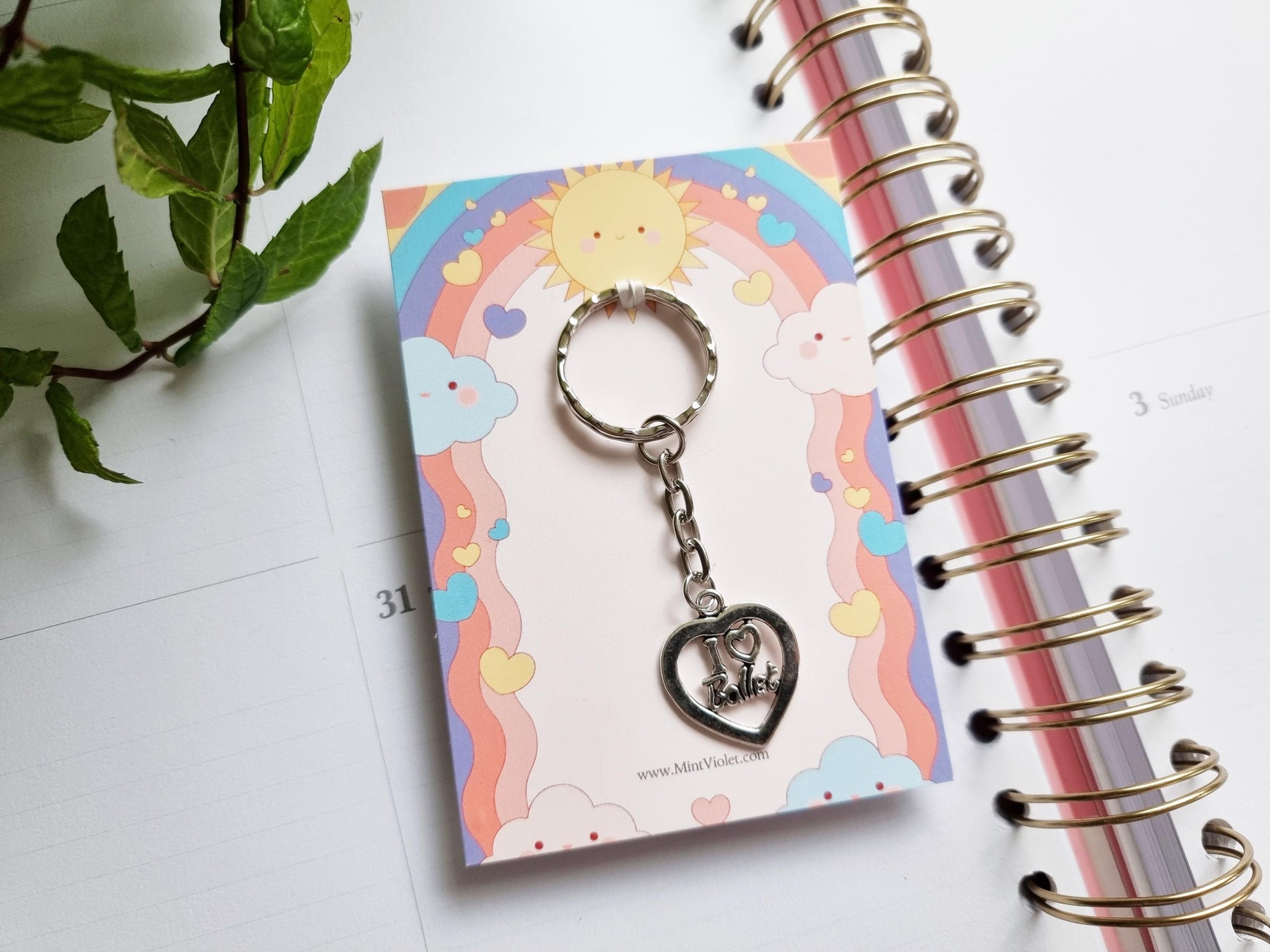 Card with Ballet keychain, Keyring for dance colleagues, Secret Santa or a stocking filler for best team, Advent calendar or Gift boxes