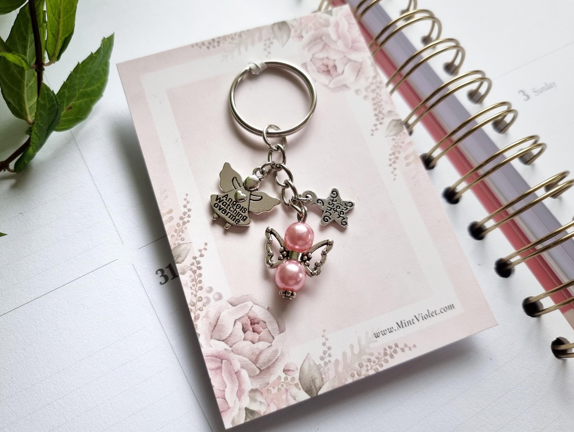 Guardian Angel keychain, Keyring for work colleagues, Secret Santa or a stocking filler for best team, Advent calendar or Gift boxes