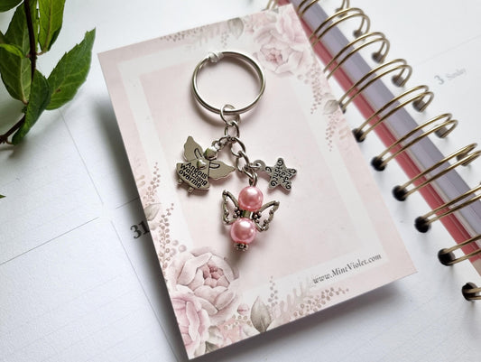 Guardian Angel keychain, Keyring for work colleagues, Secret Santa or a stocking filler for best team, Advent calendar or Gift boxes