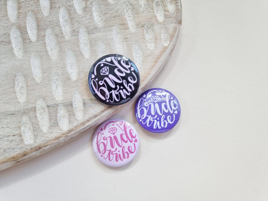 Bride Tribe pin badge, Perfect party bag filler for Hen Do, Bachelorette goody bags. Eucalyptus theme