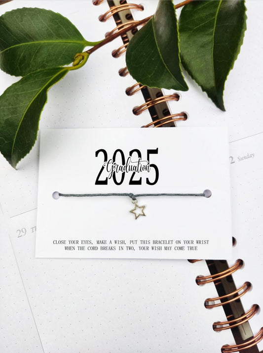 Graduation 2025, class leavers 2025 School leavers, little gift on graduation, Bracelet on Card, for pupils students University, College