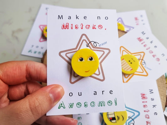 Class of 2025 School leaver bulk eraser gift on Card, Gift for pupils students, PTA, College Congratulation Present, make no mistake