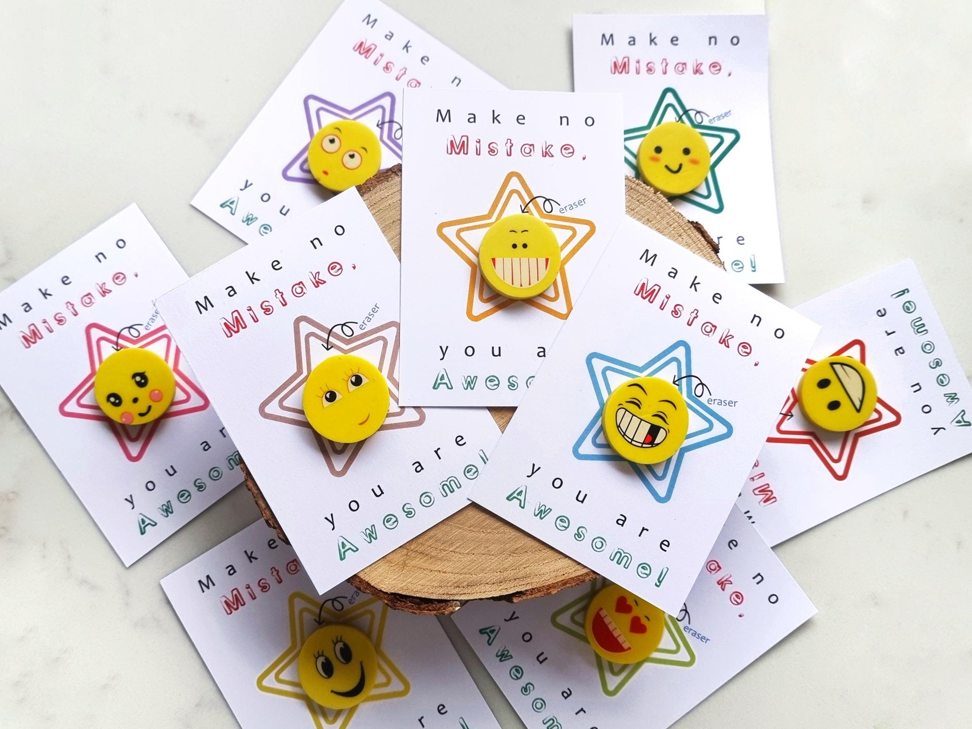 Class of 2025 School leaver bulk eraser gift on Card, Gift for pupils students, PTA, College Congratulation Present, make no mistake
